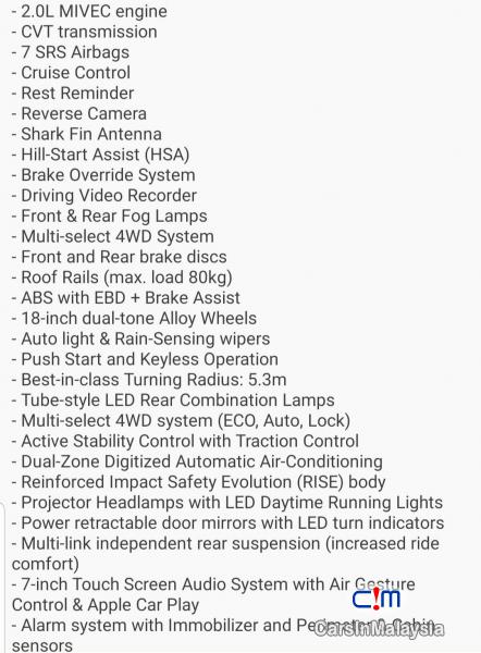 Mitsubishi Outlander 2.0-LITER 7 SEATER FAMILY SUV Automatic 2017 - image 7